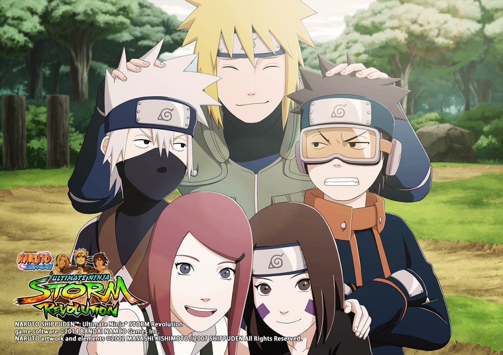 Minato, Kushina, Young Obito & Young Kakashi